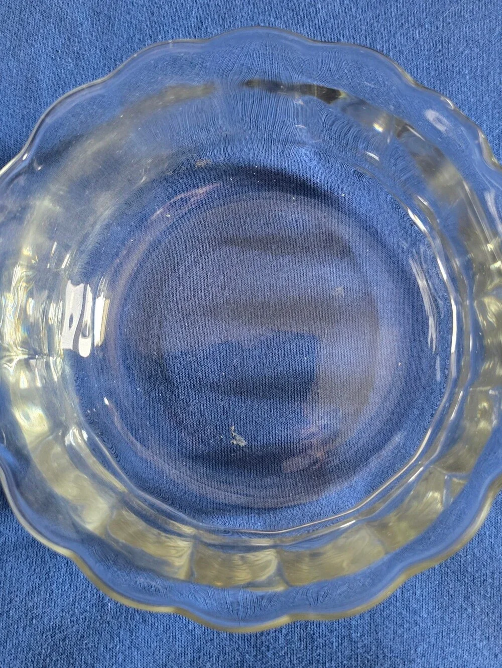 VTG Anchor Hocking Clear Glass Scalloped Bowls 10oz Custard Cups 4.75
